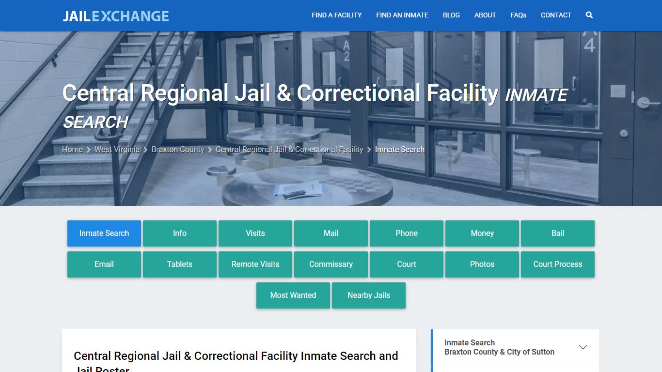 Central Regional Jail & Correctional Facility Inmate Search
