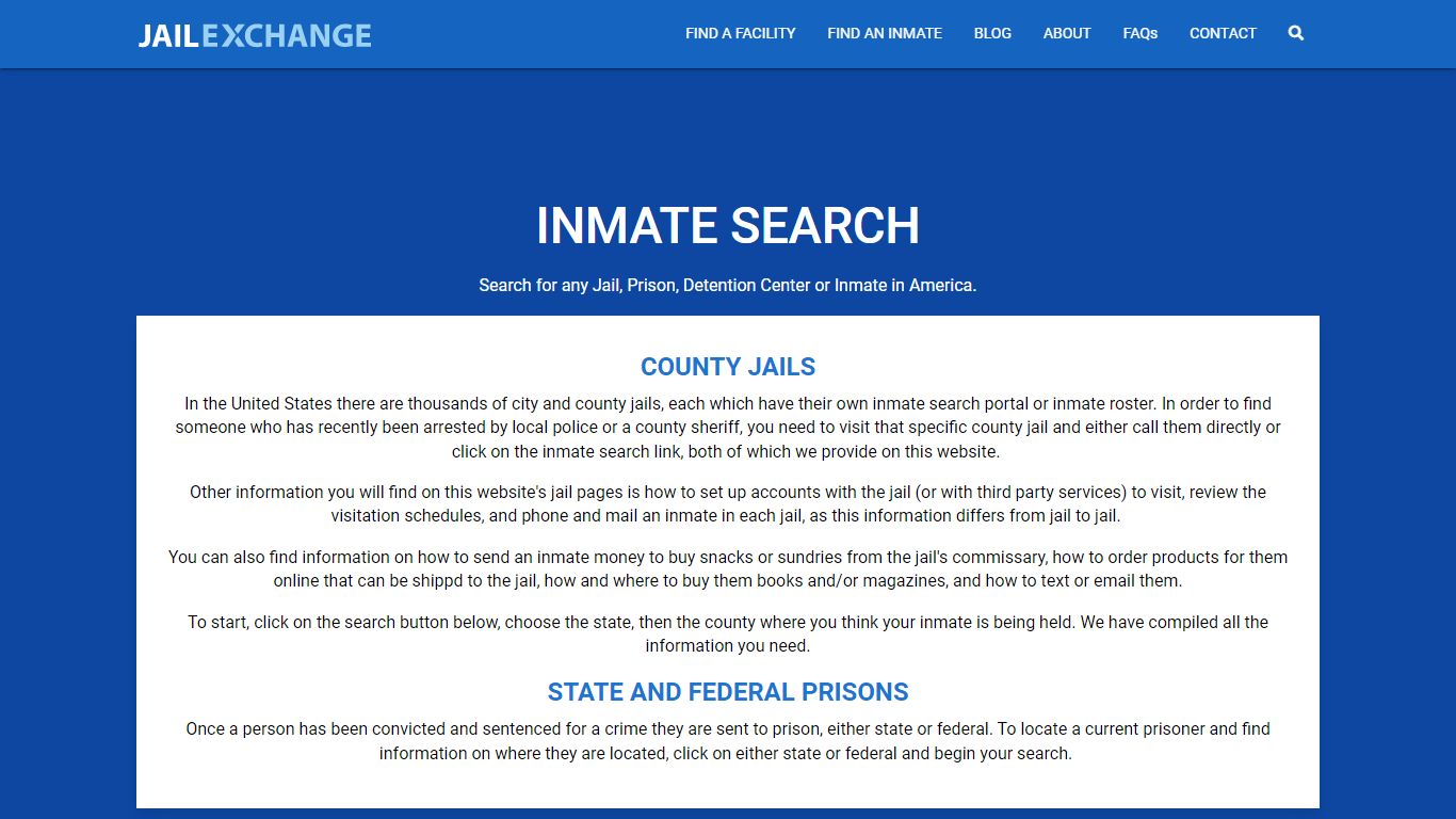 INMATE SEARCH - Jail Exchange